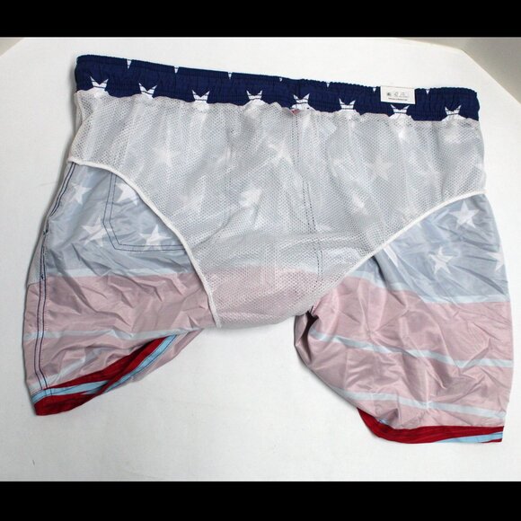 Men's Way To Celebrate XL 40-42 Above The Knee Graphic Patriotic Swim Shorts - Picture 9 of 12
